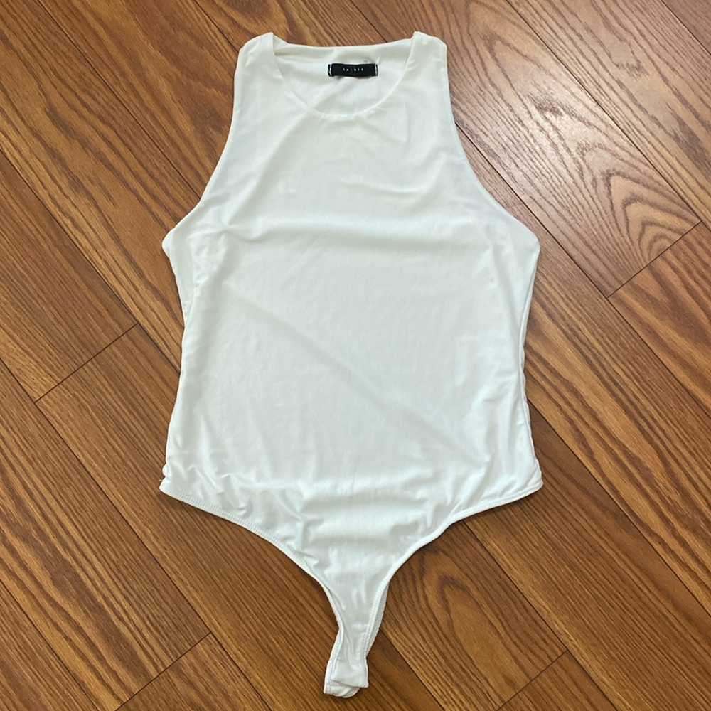 Saints 21 woman’s sexy sleeveless racer back high neck double lined bodysuit